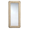 Holo Floor Mirror | 76’’ Tall Frame | Natural Brown Woven Cornhusk BM334547