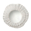 Nolo Wall Decor Mirror | Abstract Round Petal Shape, White Resin 40x43