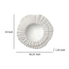 Nolo Wall Decor Mirror | Abstract Round Petal Shape White Resin 40x43 BM334548