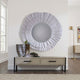 Nolo Wall Decor Mirror | Abstract Round Petal Shape, White Resin 40x43