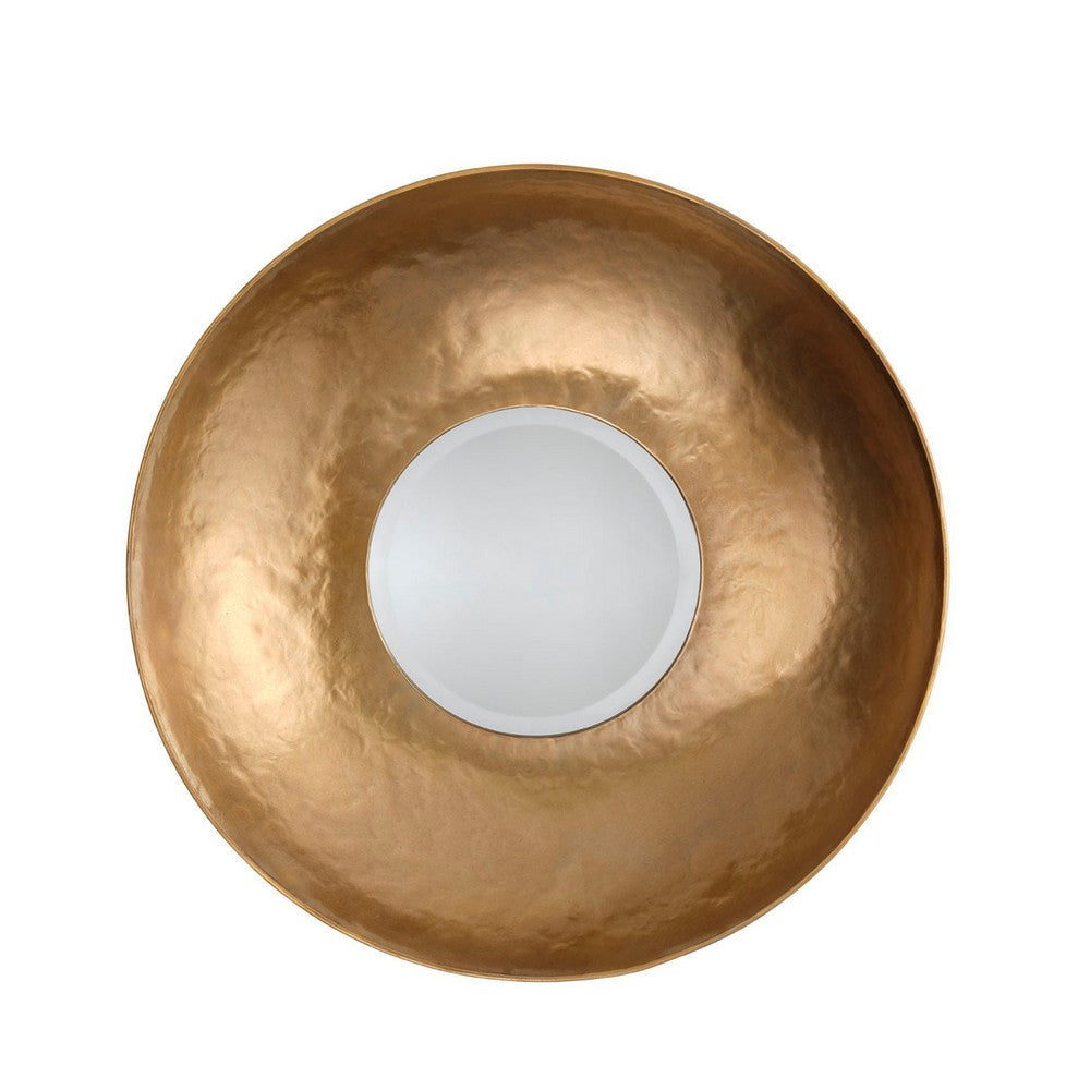 Rea Decorative Wall Mirror Sun Inspired 27’’ Round Burnish Gold Frame BM334549