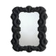 Diri Decorative Wall Mirror | Beaded Pattern Classic Black Resin 29x36 BM334550