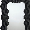 Diri Decorative Wall Mirror | Beaded Pattern Classic Black Resin 29x36 BM334550