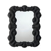 Diri Decorative Wall Mirror | Beaded Pattern Classic Black Resin 29x36