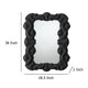 Diri Decorative Wall Mirror | Beaded Pattern Classic Black Resin 29x36 BM334550