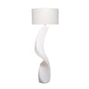 Koz Accent Floor Lamp | 66’’ Curved Sculpture | White Linen Shade BM334551