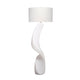 Koz Accent Floor Lamp | 66’’ Curved Sculpture | White Linen Shade BM334551