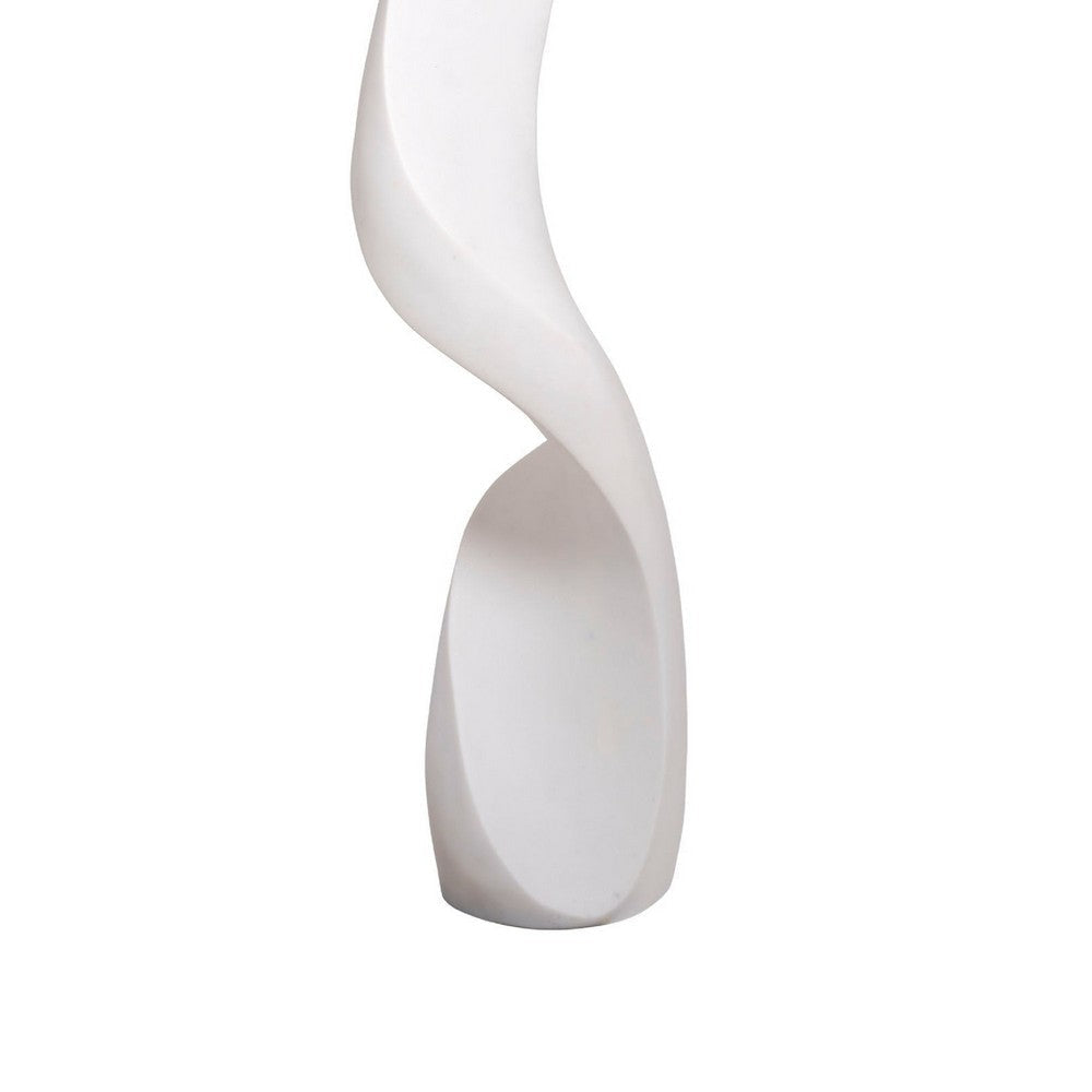 Koz Accent Floor Lamp | 66’’ Curved Sculpture | White Linen Shade BM334551
