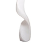 Koz Accent Floor Lamp | 66" Curved Sculpture | White Linen Shade
