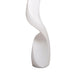 Koz Accent Floor Lamp | 66" Curved Sculpture | White Linen Shade