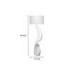 Koz Accent Floor Lamp | 66" Curved Sculpture | White Linen Shade