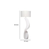 Koz Accent Floor Lamp | 66’’ Curved Sculpture | White Linen Shade BM334551