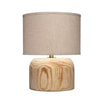 Timy Accent Table Lamp | 18’’ | Linen Drum Shade | Brown Wood Base BM334552