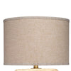 Timy Accent Table Lamp | 18’’ | Linen Drum Shade | Brown Wood Base BM334552