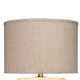 Timy Accent Table Lamp | 18’’ | Linen Drum Shade | Brown Wood Base BM334552