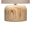 Timy Accent Table Lamp | 18’’ | Linen Drum Shade | Brown Wood Base BM334552