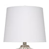 Riz Accent Table Lamp | 20’’ Ceramic Glaze Gray Silver | White Linen BM334553