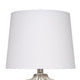 Riz Accent Table Lamp | 20’’ Ceramic Glaze Gray Silver | White Linen BM334553