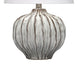 Riz Accent Table Lamp | 20’’ Ceramic Glaze Gray Silver | White Linen BM334553