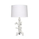 Sils Accent Table Lamp | Linen Shade | White Trunk Resin Base 28’’ BM334554