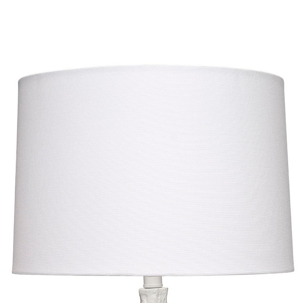 Sils Accent Table Lamp | Linen Shade | White Trunk Resin Base 28’’ BM334554