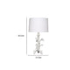 Sils Accent Table Lamp | Linen Shade | White Trunk Resin Base 28’’ BM334554
