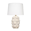 Lizy Accent Table Lamp | White Linen Shade | Bubble Ceramic Base 20’’ BM334558