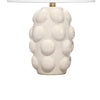 Lizy Accent Table Lamp | White Linen Shade | Bubble Ceramic Base 20’’ BM334558