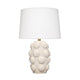 Lizy Accent Table Lamp | White Linen Shade | Bubble Ceramic Base 20"