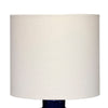 Hyla Accent Table Lamp | 17’’ | Cream Linen | Blue Geometric Ceramic BM334559
