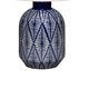 Hyla Accent Table Lamp | 17’’ | Cream Linen | Blue Geometric Ceramic BM334559