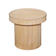 Tyl Side End Table | 22" | Round Top | Cylindrical Bamboo Base | Brown