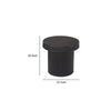 Tyl Side End Table | 22’’ | Round Top | Cylindrical Bamboo Base | Black BM334562
