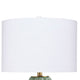 Aggy Accent Table Lamp | White Linen Shade | Green Glass Base 23’’