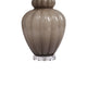 Aggy Accent Table Lamp | 23’’ | Linen Scallop Shade | Taupe Glass Base