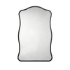 Ari Wall Mirror | 38’’ | Black Metal Wavy Frame | Hand Forged Iron