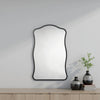 Ari Wall Mirror | 38" | Black Metal Wavy Frame | Hand Forged Iron