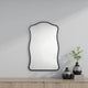 Ari Wall Mirror | 38" | Black Metal Wavy Frame | Hand Forged Iron