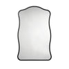 Ari Wall Mirror | 38" | Black Metal Wavy Frame | Hand Forged Iron