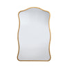 Ari Wall Mirror | 38’’ | Brass Metal Wavy Frame | Hand Forged Iron