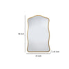 Ari Wall Mirror | 38’’ | Brass Metal Wavy Frame | Hand Forged Iron