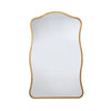 Ari Wall Mirror | 38" | Brass Metal Wavy Frame | Hand Forged Iron
