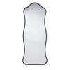 Ari Floor Mirror | 58’’ | Black Metal Wavy Frame | Hand Forged Iron