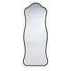 Ari Floor Mirror | 58" | Black Metal Wavy Frame | Hand Forged Iron