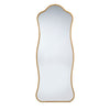 Ari Floor Mirror | 58’’ | Brass Metal Wavy Frame | Hand Forged Iron