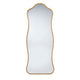 Ari Floor Mirror | 58’’ | Brass Metal Wavy Frame | Hand Forged Iron