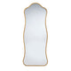 Ari Floor Mirror | 58" | Brass Metal Wavy Frame | Hand Forged Iron