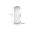 Ari Floor Mirror | 58’’ | Brass Metal Wavy Frame | Hand Forged Iron