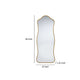 Ari Floor Mirror | 58’’ | Brass Metal Wavy Frame | Hand Forged Iron