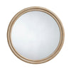 Riri Round Wall Mirror | 36’’ Brown Wood Frame | Non Beveled Frame BM334574